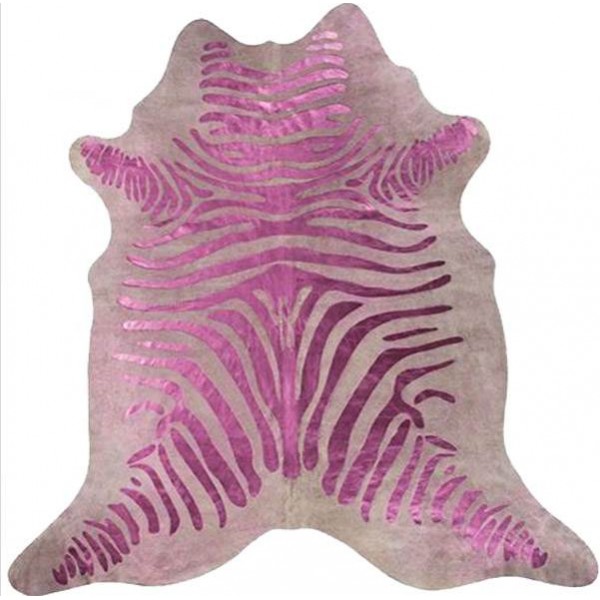 Peau de Vache zebrée rose Peau de Vache zebrée rose